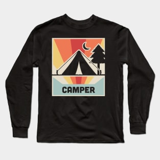 CAMPER | Vintage Camping Poster Long Sleeve T-Shirt